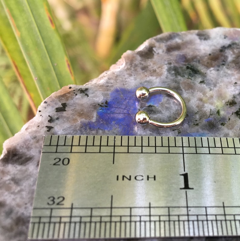 Titanium Horseshoe Septum Ring Barbell Septum Ring 8mm 16g Titanium