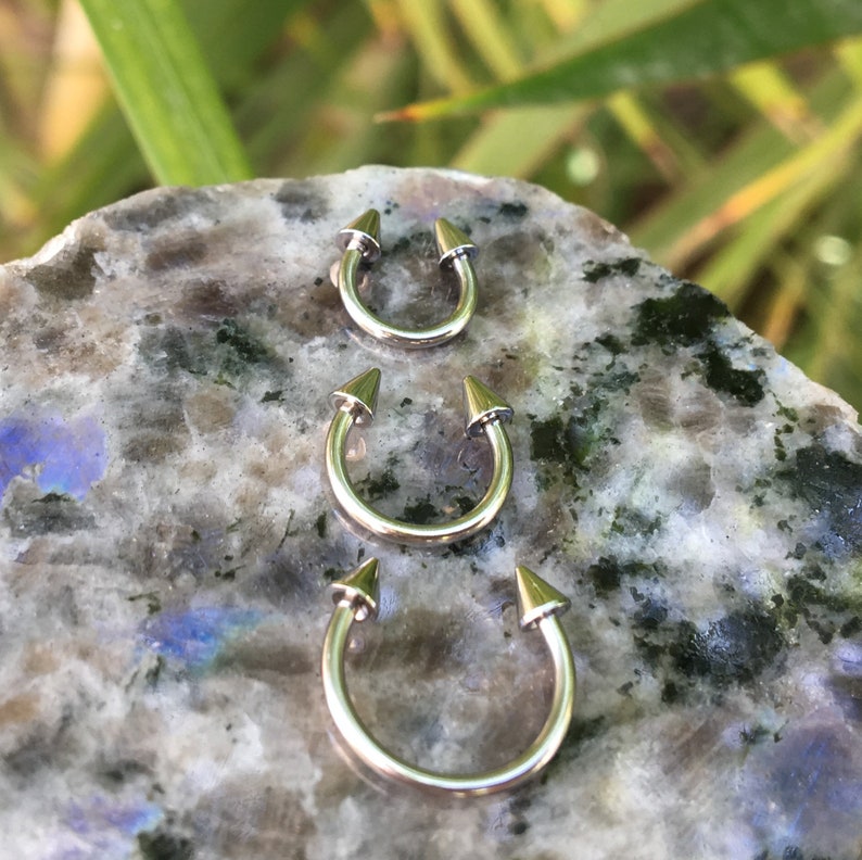 16G 1/4" (6mm) Tiny Horseshoe Ring – Septum, Tragus, Or Cartilage Earring, Surgical Steel