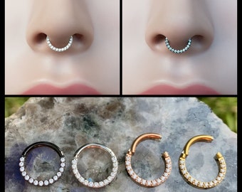 Septum Ring Clicker - Septum Hoop - Septum Piercing - Septum Jewelry -16 Gauge Surgical Steel - Conch Ring - Conch Piercing - Nose Ring