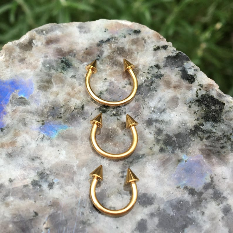 Spiked Horseshoe Septum Ring Tragus Earring Septum Piercing Etsy