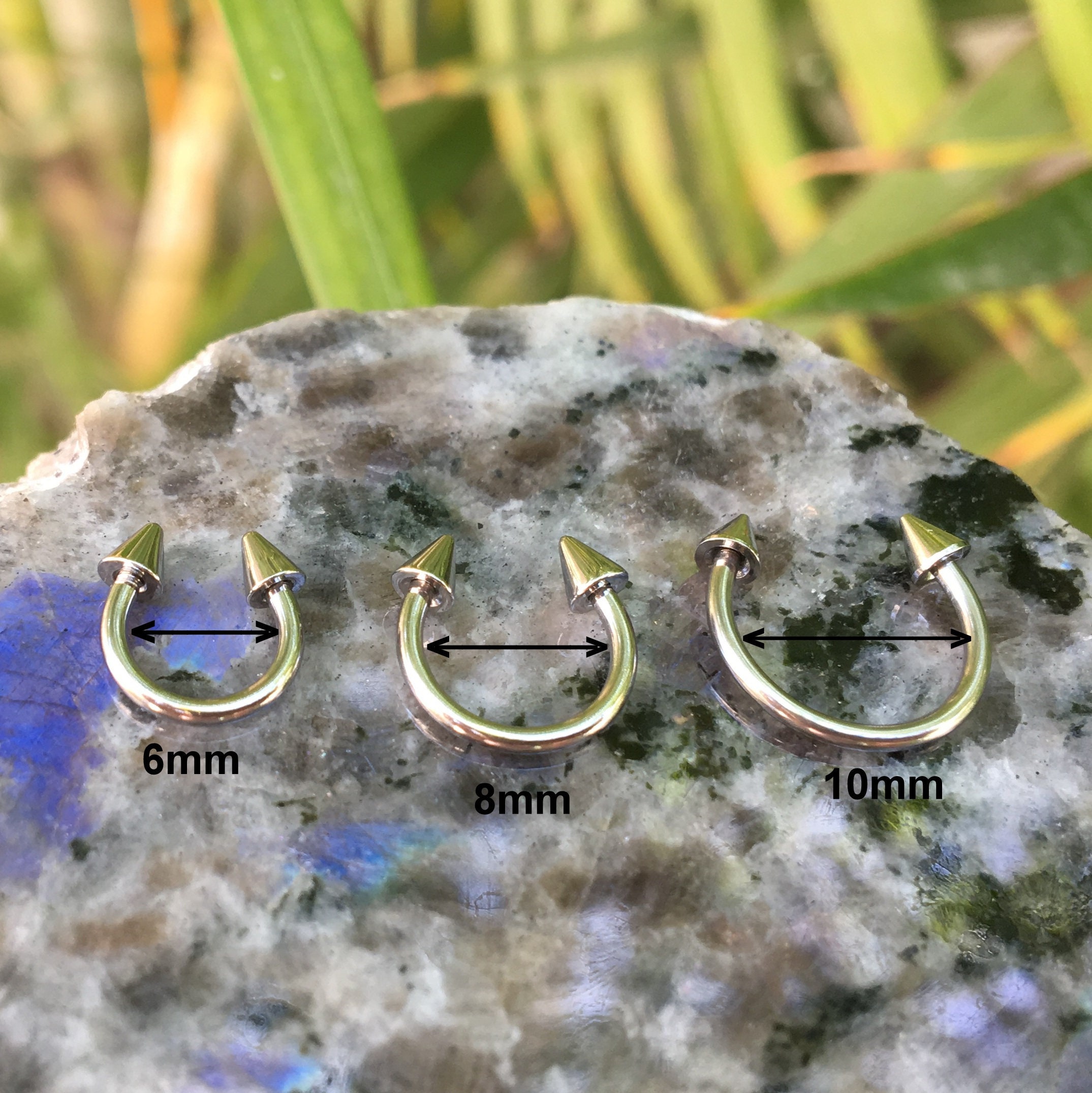 Spiked Horseshoe Septum Ring Tragus Earring Septum Piercing Etsy