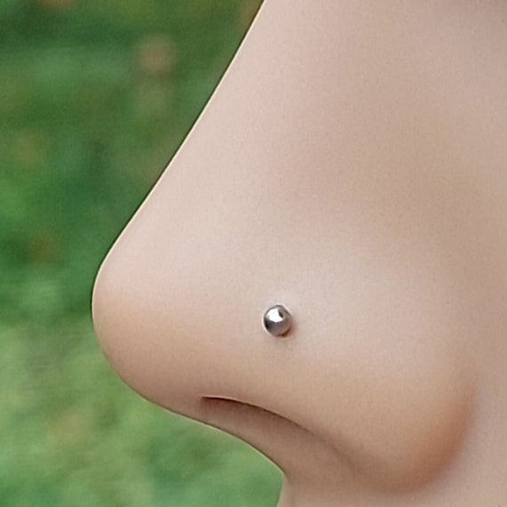 Titanium Nose Ring Stud Implant Grade 2mm Ball 20 18 Gauge