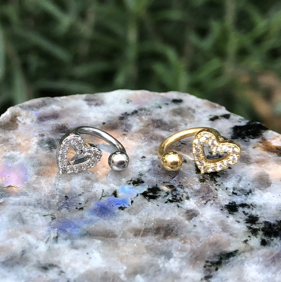 Tragus piercing shop heart jewelry