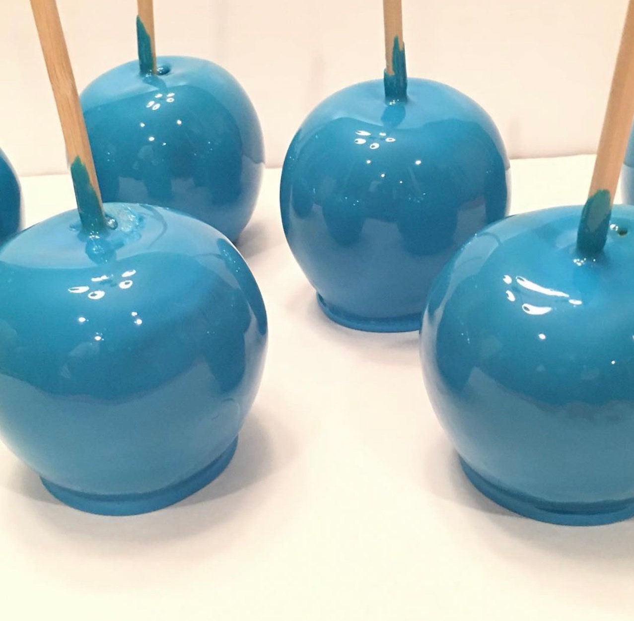 Sky Blue Candy Apples