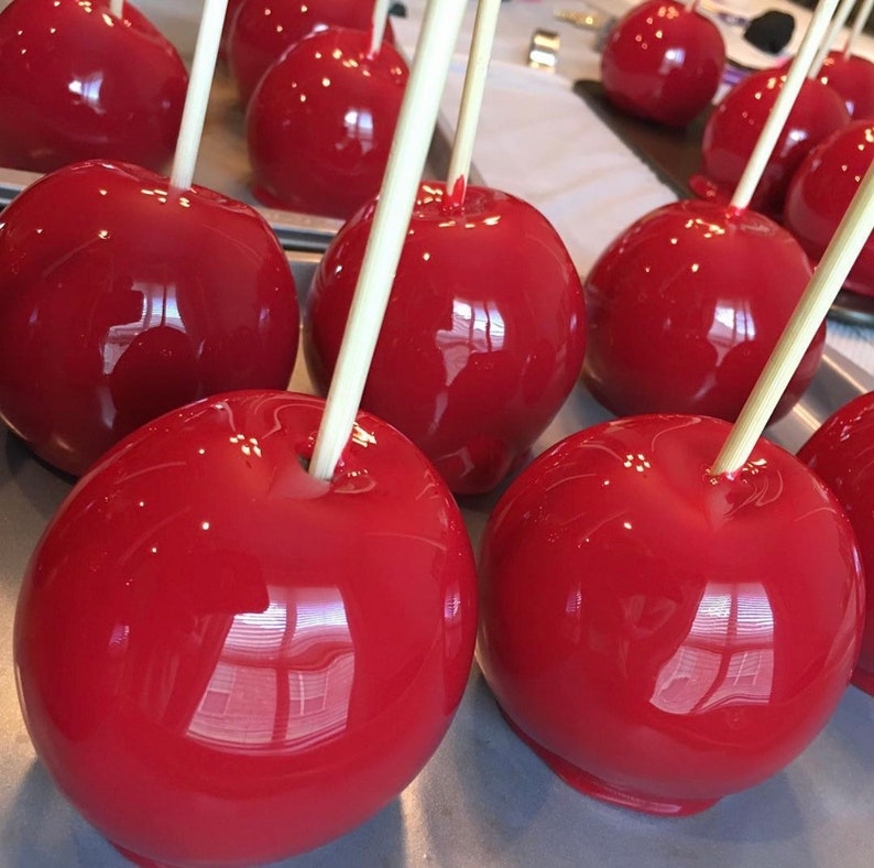 Traditional Red Candy Apples Etsy