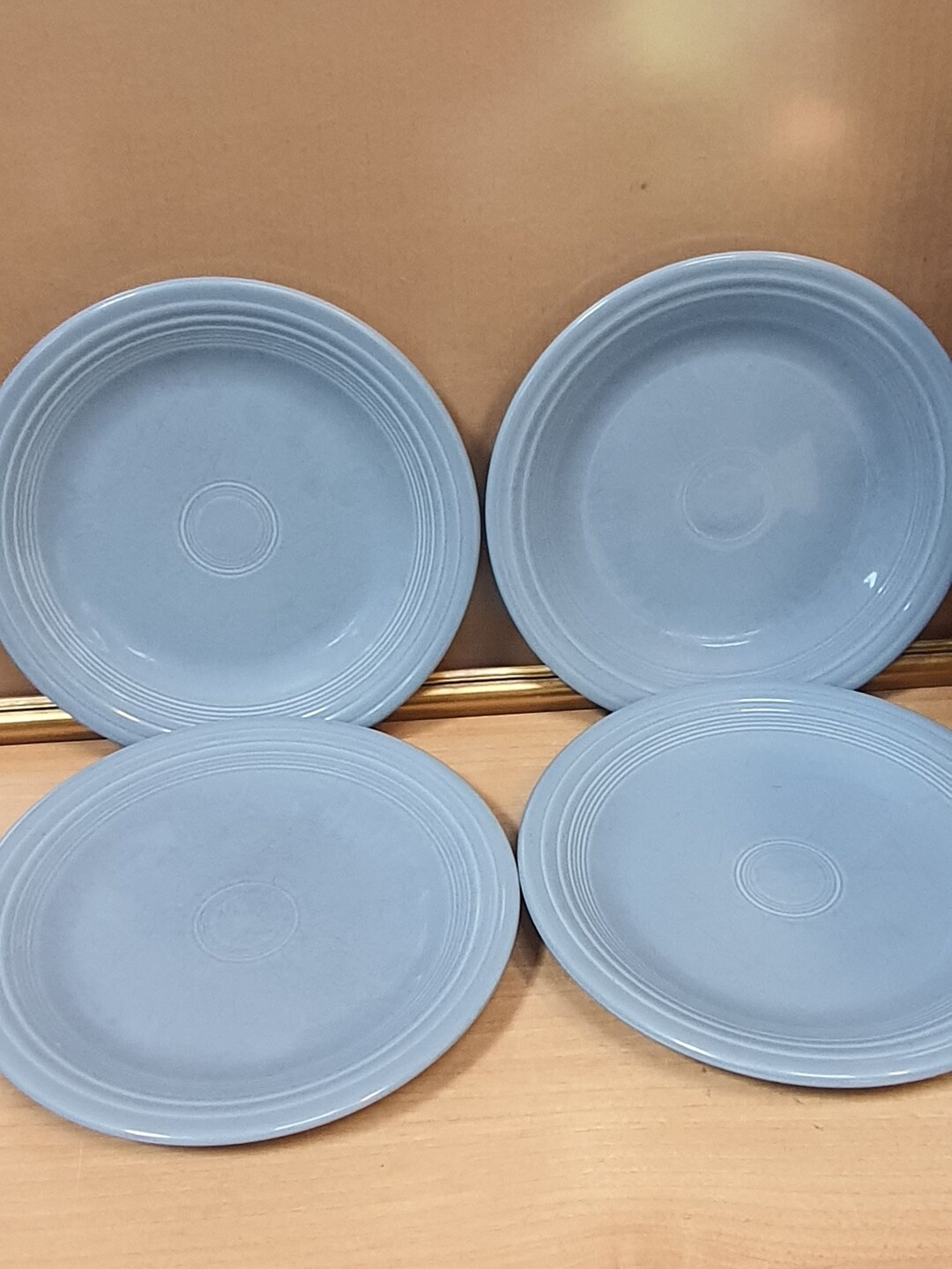4 Periwinkle Blue Dinner Plate Set 10.5 Fiesta Ware Homer Laughlin