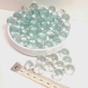 13-14mm Vintage Round Clear Marbles 1/2", ( 50 pieces ) Decorative Marbles,