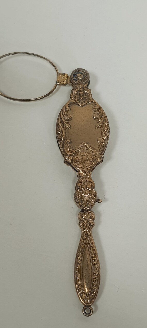 Antique Sterling Silver Art Nouveau Lorgnette Gol… - image 5