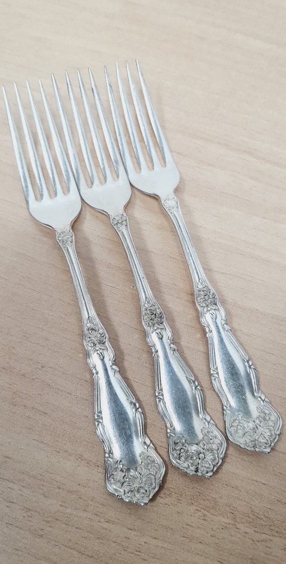 3 Wm.rogers & Son Dinner Forks, Rogers Flatware, Original Rogers