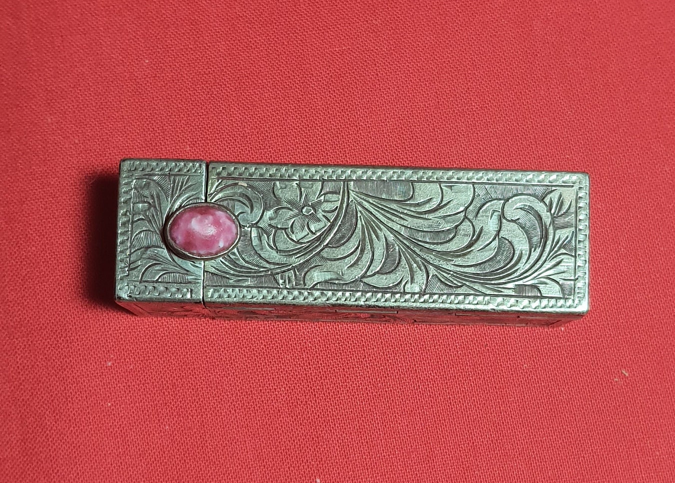 Christofle - Sterling Silver Necklace Lipstick Box - Pompon