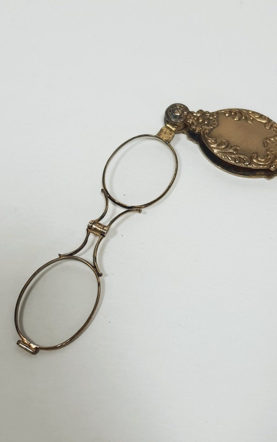 Antique Sterling Silver Art Nouveau Lorgnette Gol… - image 6