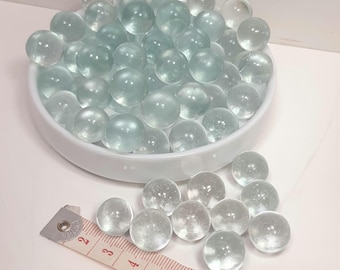 13-14mm Vintage Round Clear Marbles 1/2", ( 50 pieces ) Decorative Marbles,