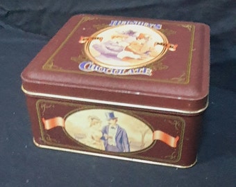 Hershey's pure milk chocolate tin box/ vintage edition #4 chocolate tin box/ vintage tin/ vintage Hershey's container/ collectable tin box