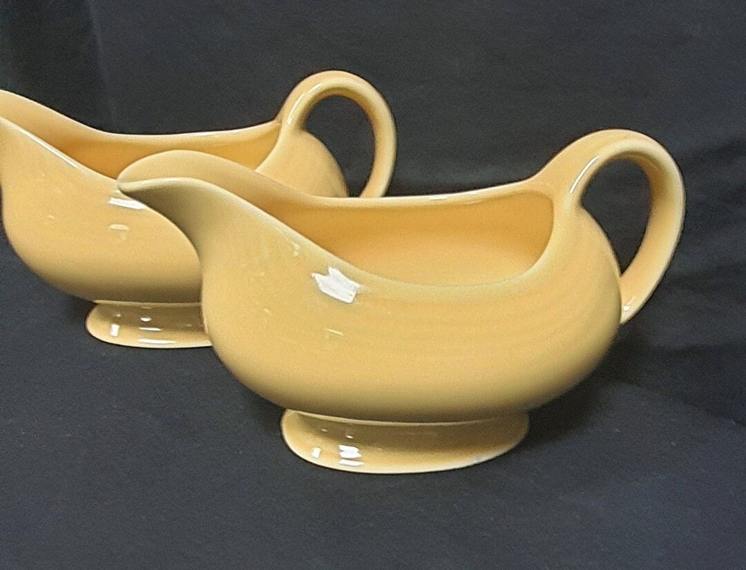 Vintage Fiesta Ware Yellow Gravy Boat /homer Laughlin Fiesta/ Etsy