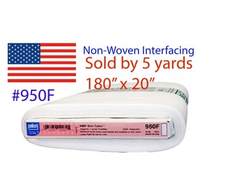 5 Yards Pellon 950F ShirTailor Fusible Non-Woven Interfacing / USA / Ship same or next day