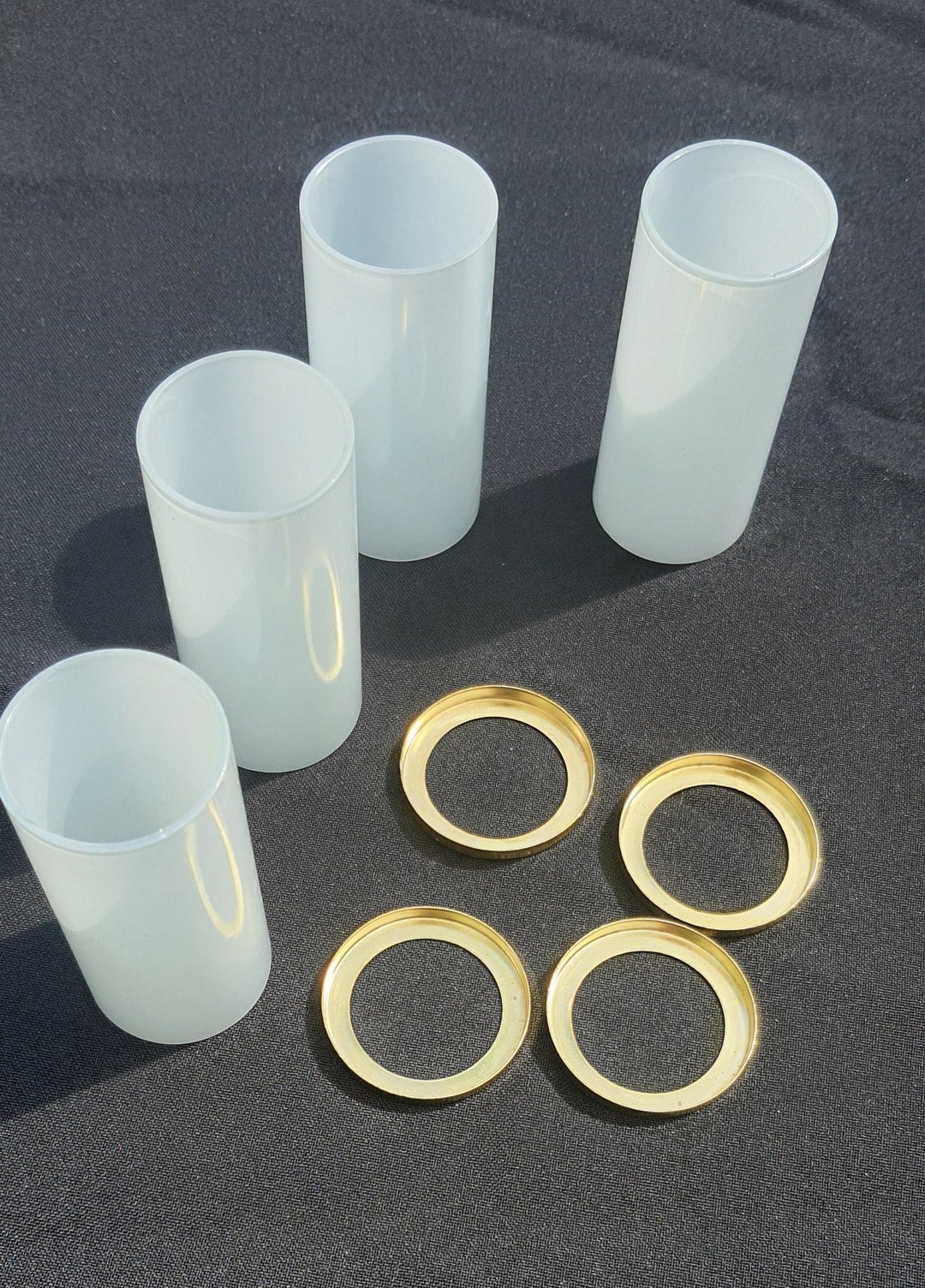 4 Vintage Glass Candle Covers Sleeves Chandelier Socket/ Light Etsy