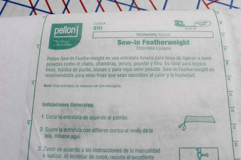 2 yards Pellon 910 White Sew-In Featherweight Interfacing / Ship same or next day image 3