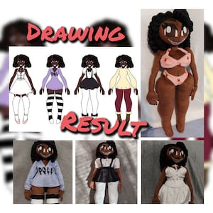 Custom plushie. Individual plush doll. Plush girl.