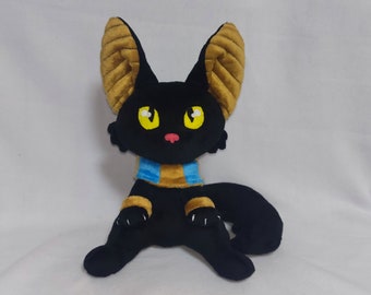 Cat anubis plush. Ancient Egyptian style toy, Home decor.