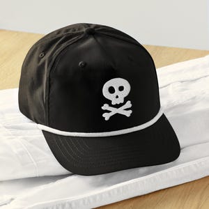 Jolly Roger Skull Bones Pirate Golf rope cap