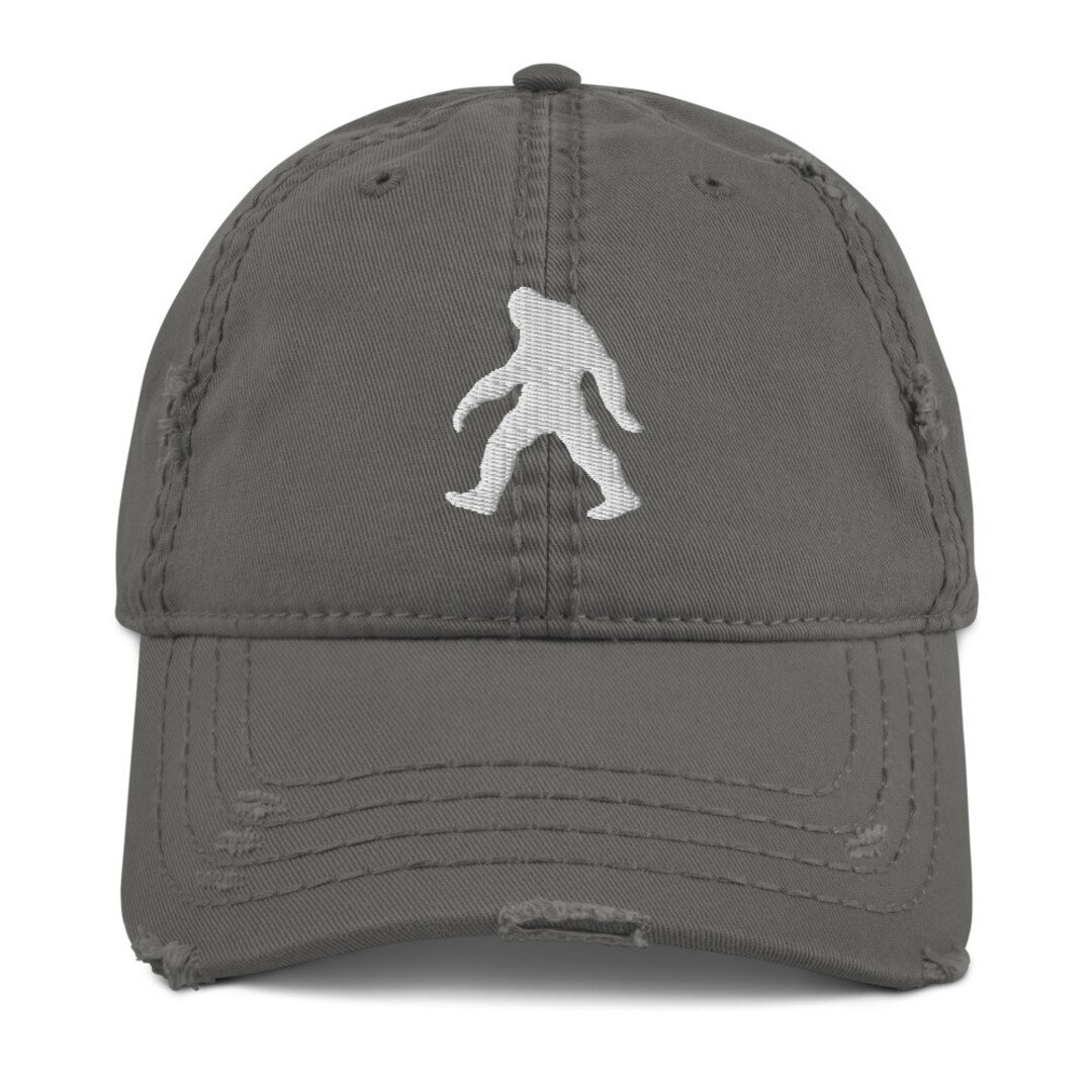 Bigfoot Baseball Cap Sasquatch Distressed Dad Hat Etsy