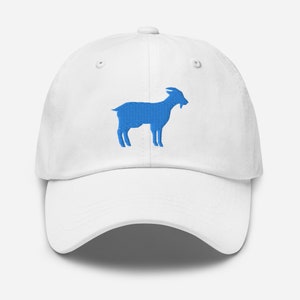 Blue Goat Dad hat Farm Animals Baseball Cap