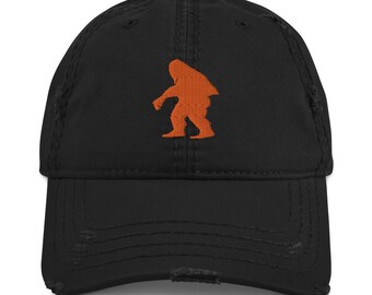 Bigfoot Sasquatch Distressed Dad Hat