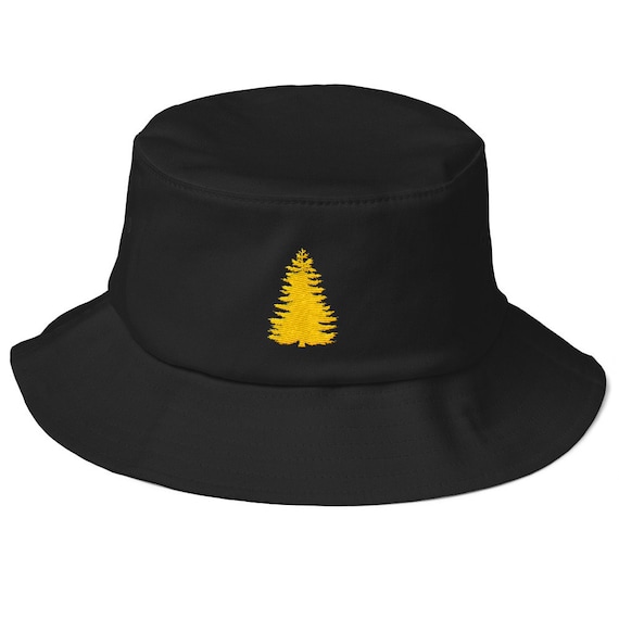 Evergreen Old School Pine Tree Bucket Hat Fly Fishing Cap
