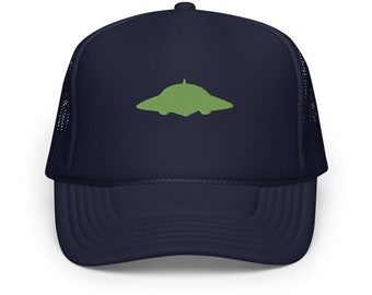 Cappello da camionista verde UFO Navy Foam