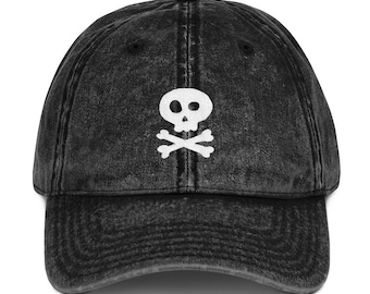 Funny Pirate Jolly Roger Pirate Skull Pirate Gifts Vintage Cotton Twill Cap