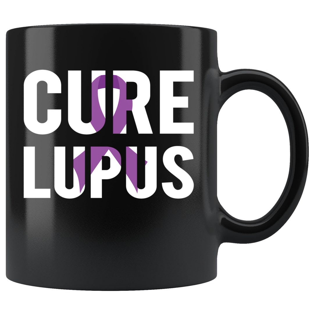 Cure Lupus Purple Cancer Ribbon Lupus Coffee Mug Etsy