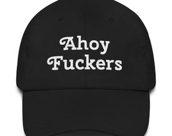 Funny Bachelorette Ahoy Cruise Ship Birthday Party Dad hat