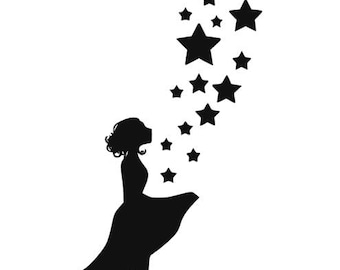 Pattern transfer girl with stars