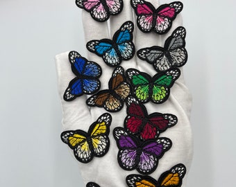 BUTTERFLY PATCH-Microbead PatchButterfly GiftsJacket PatchClothing PatchIron On LatchBirthday GiftsFunny PatchChristmas Gifts
