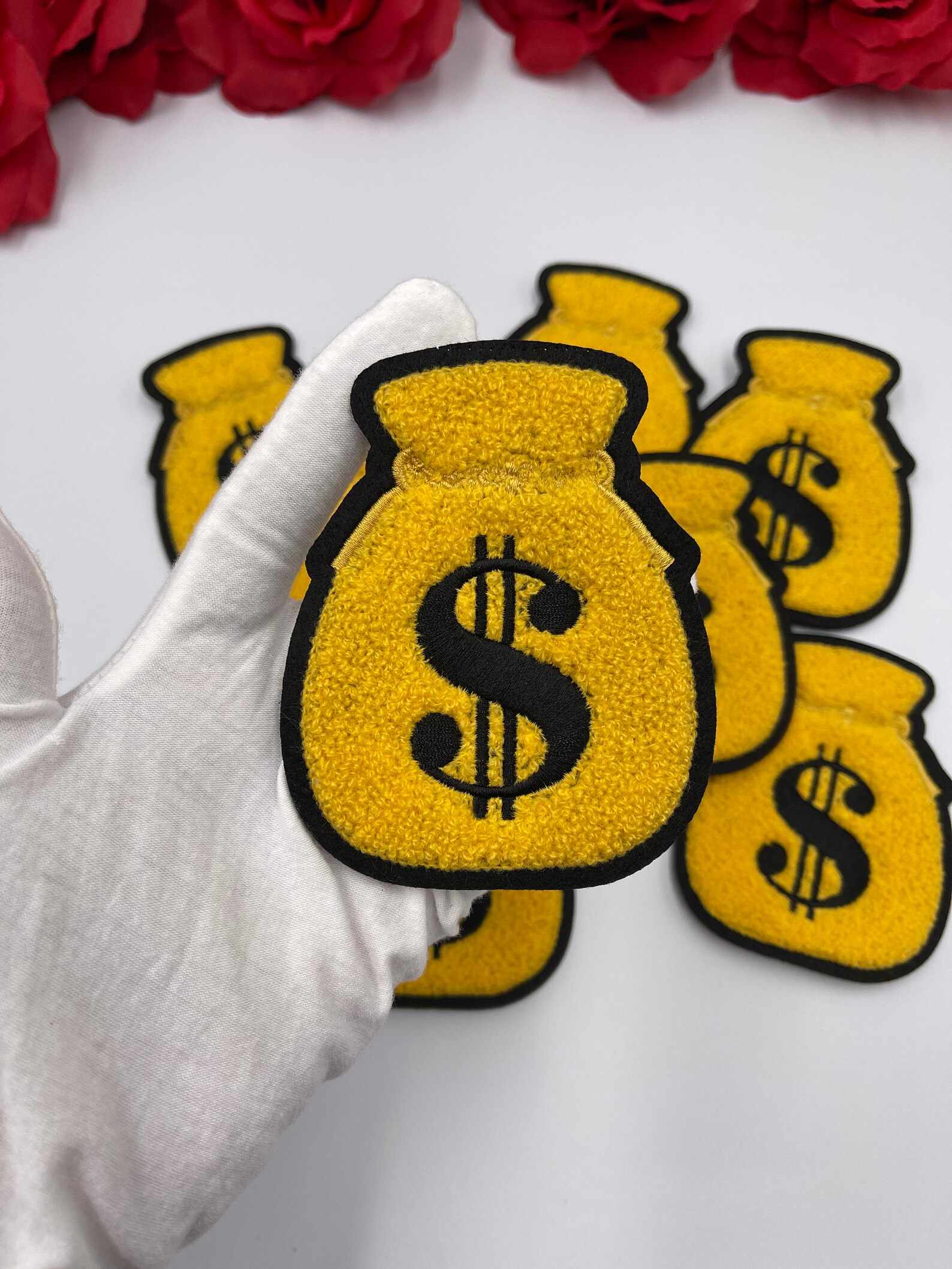 4 1/8 Gold Chenille Money Bag Patch Money Patch Sew on Etsy