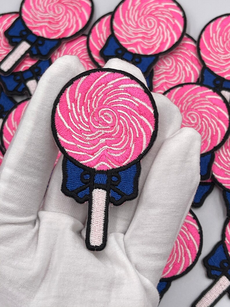 3 Large Lollipop Patch Candy Patch Embroidered Appliqué Iron Etsy