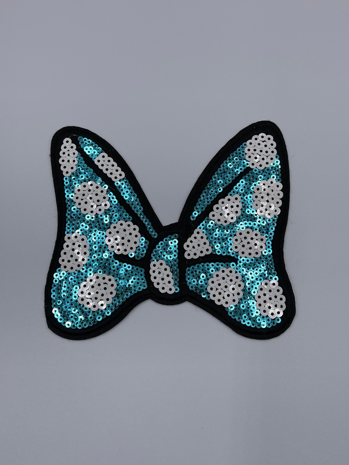 5 Large Sequin Bow Patch Bow Patch Embroidered Appliqué Iron Etsy