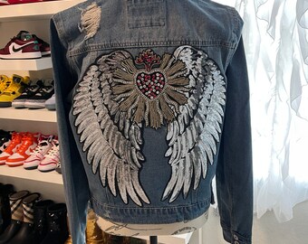Gold Denim Jacket - Etsy
