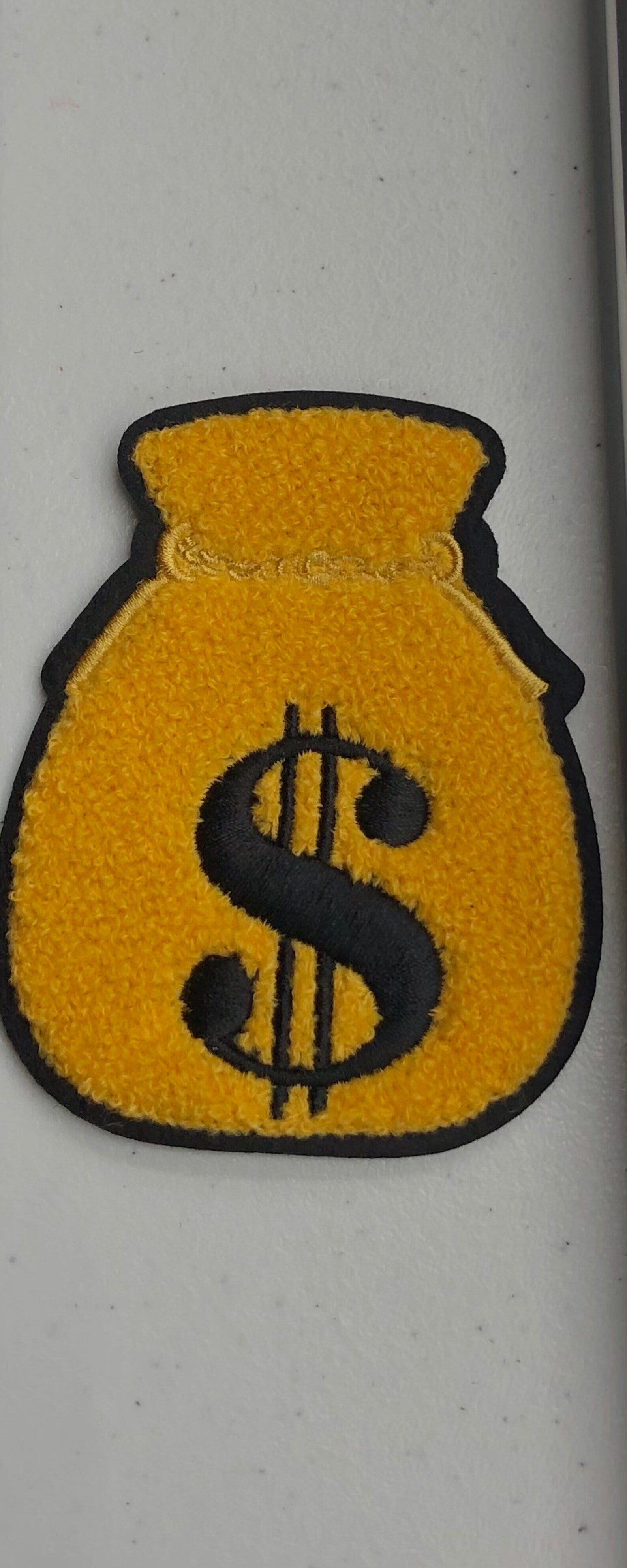 4 Gold Chenille Money Bag Patch Money Patch Sew on Patch Etsy