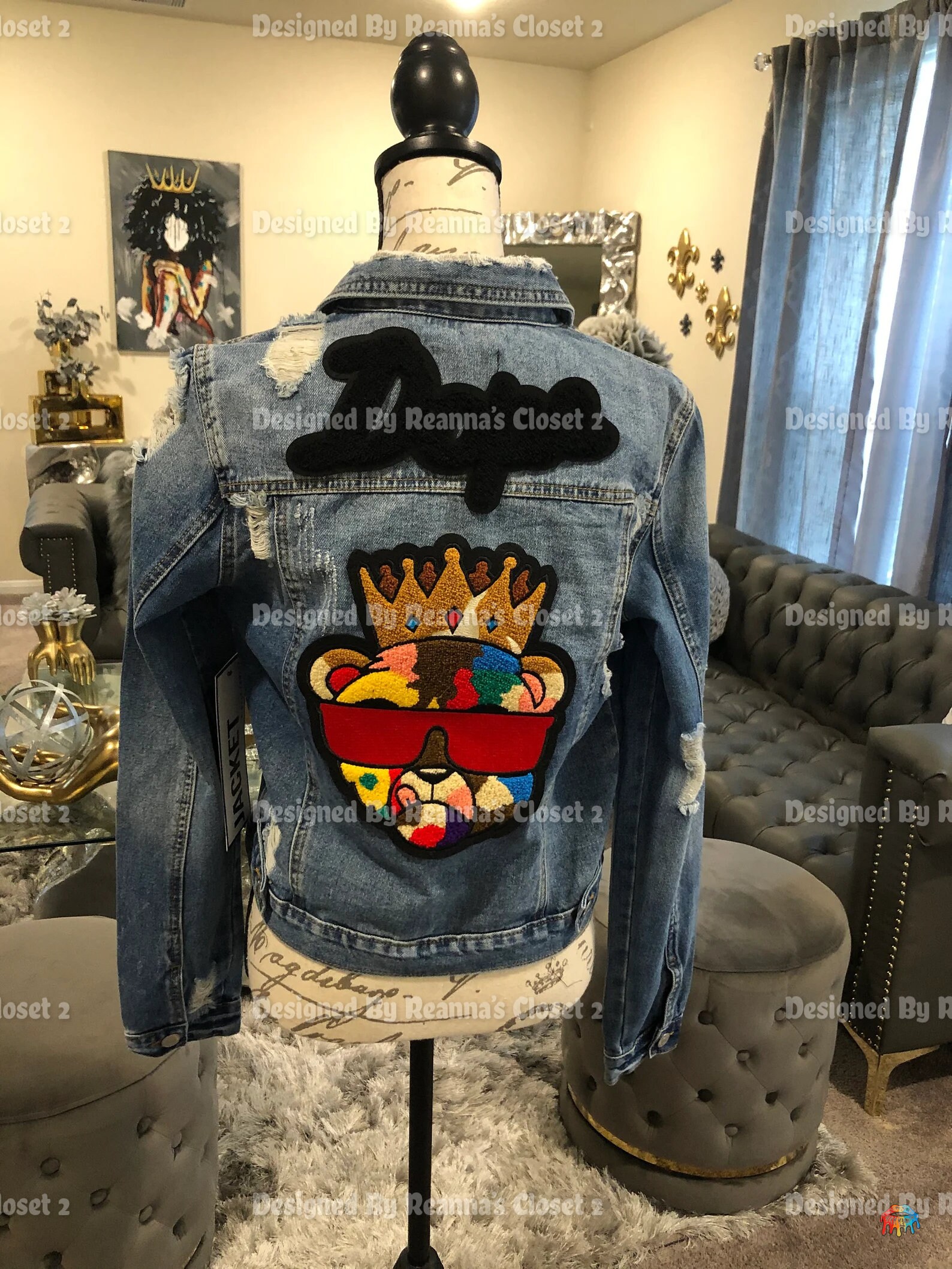 Reworked Bear Patched Distressed Black 