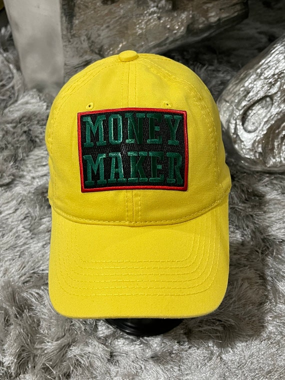 Money Maker Hat Yellow Dad Hat Custom 