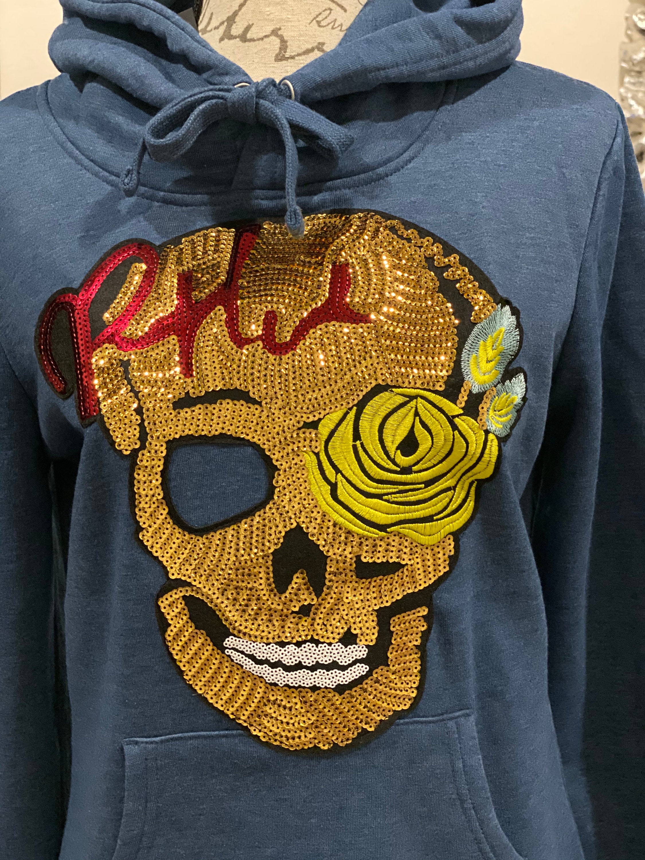 Gold sequin hoodie Clearance