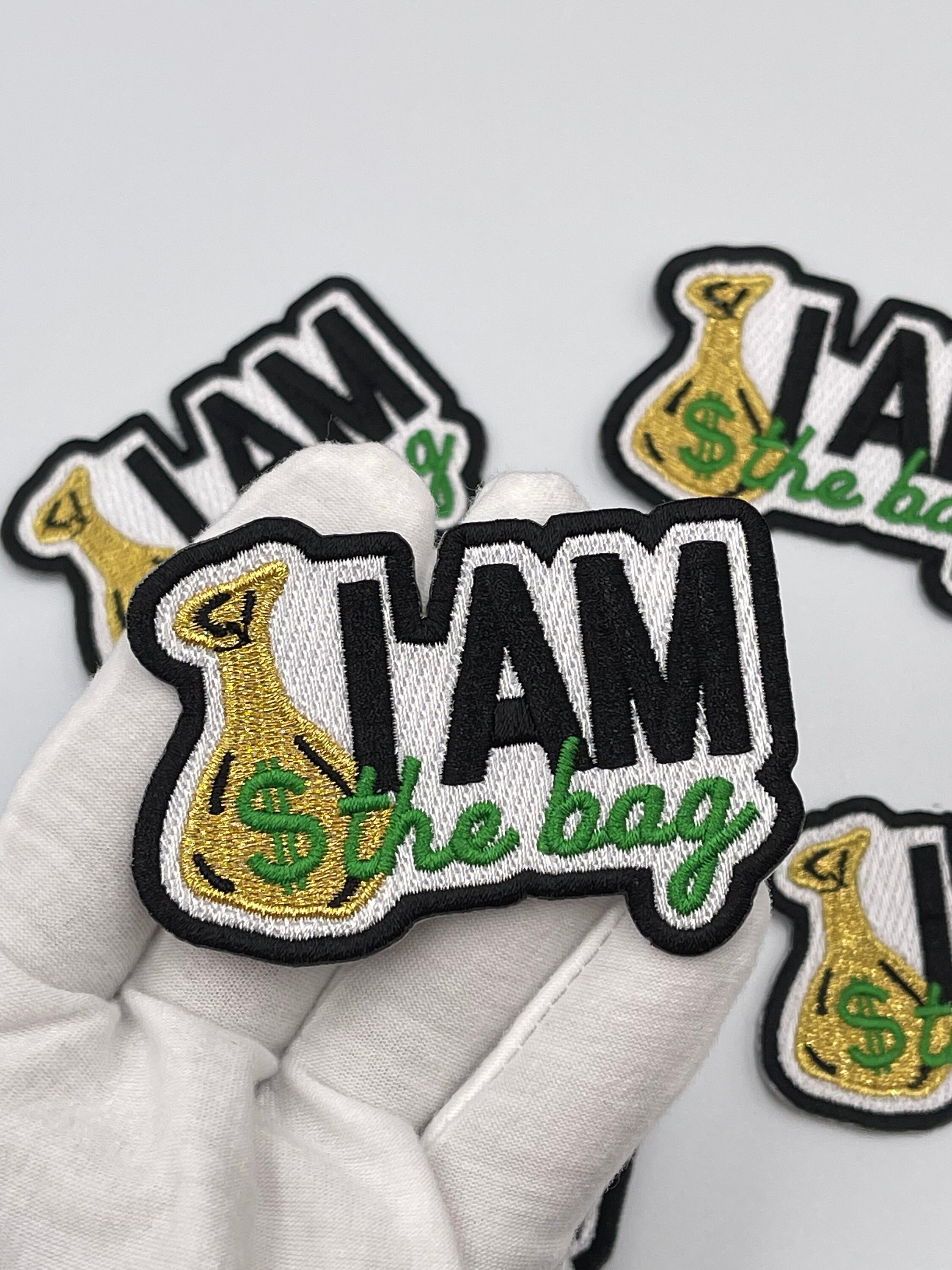 3 I Am the Bag Money Patch Embroidered Iron on Patchi AM Etsy UK