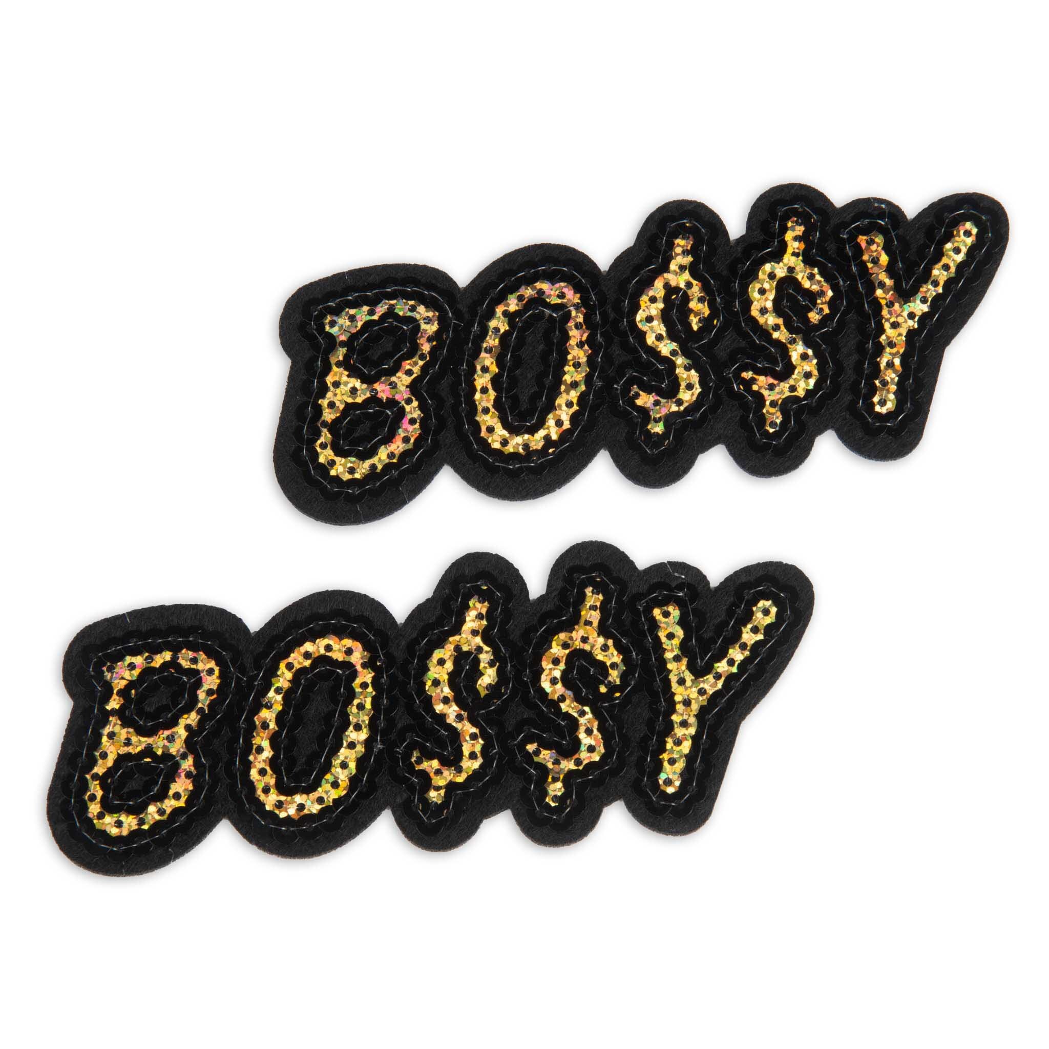 Cool 2pc/set, Gold Metallic QUEEN patches, DIY, Embroidered