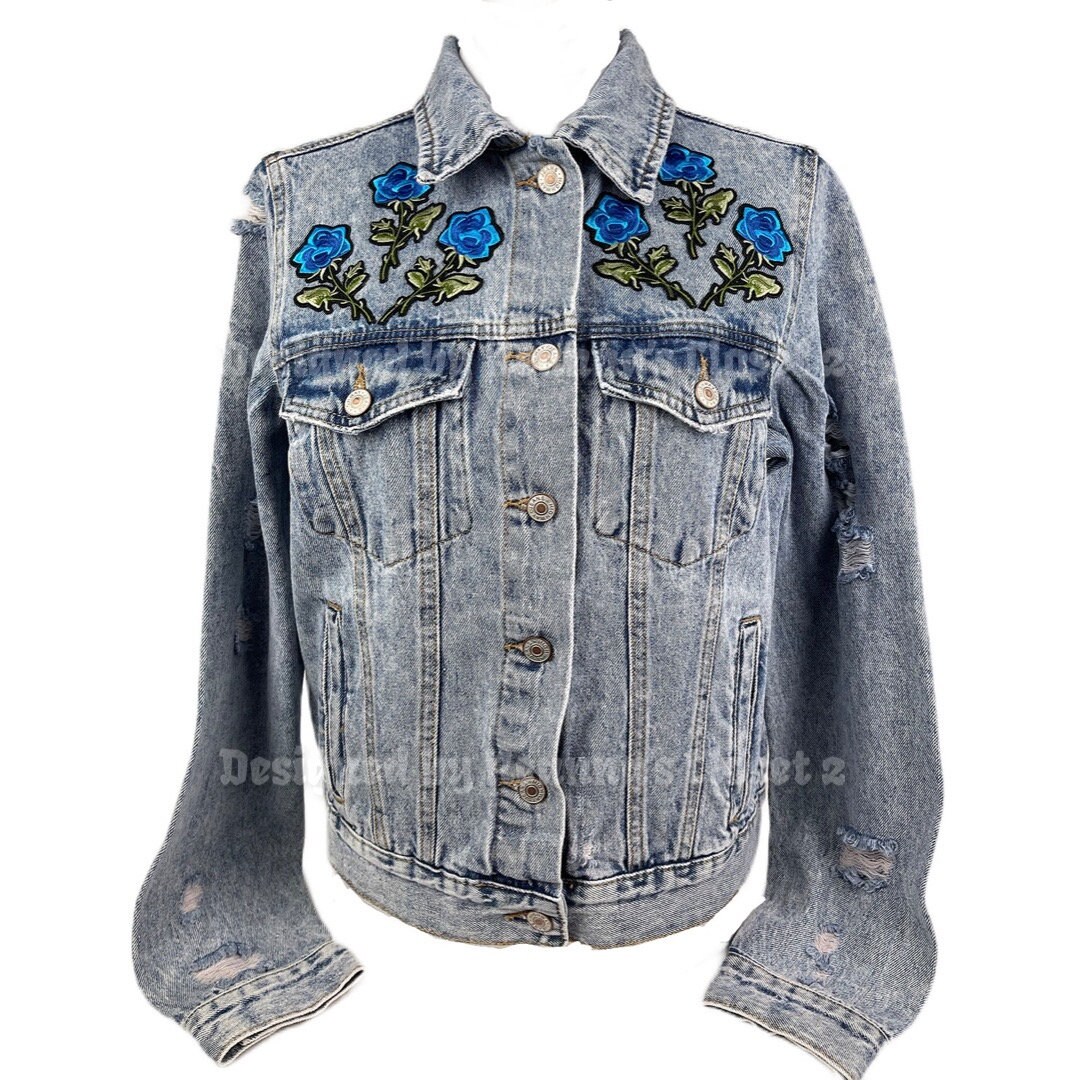 Customized Fearless Tiger Jacket Distressed Jean Jacket With - Etsy