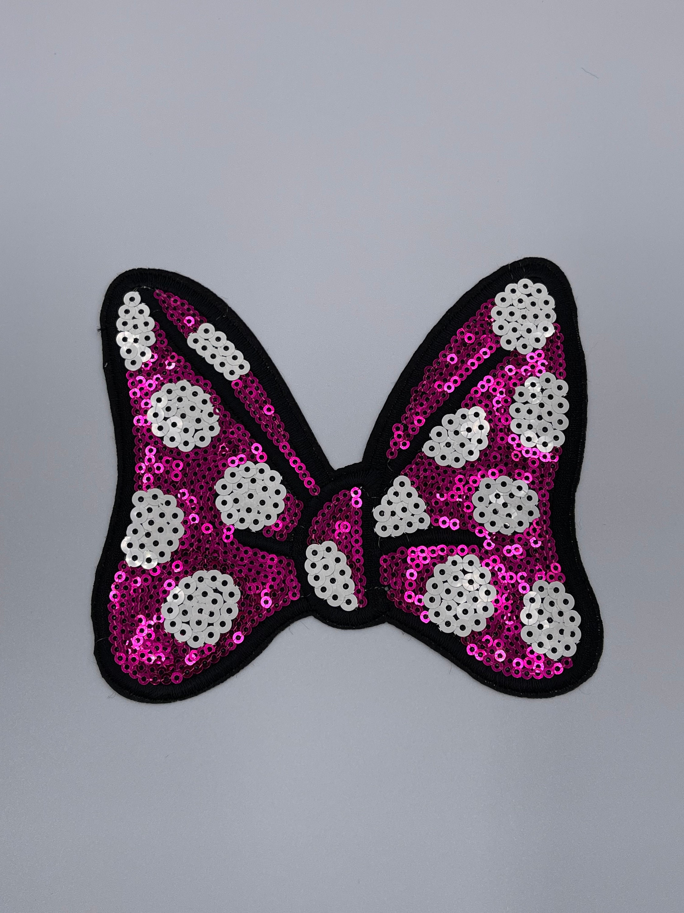 5 Large Sequin Bow Patch Bow Patch Embroidered Appliqué Iron Etsy