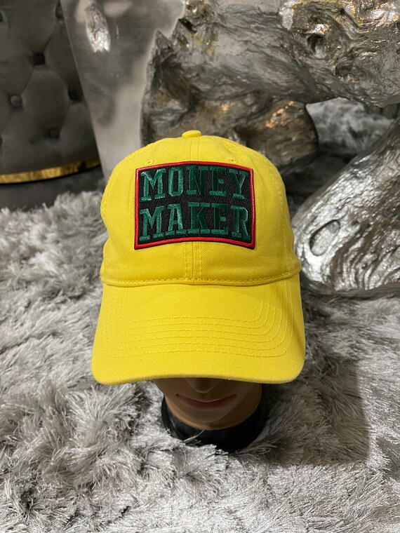 Money Maker Hat Yellow Dad Hat Custom 