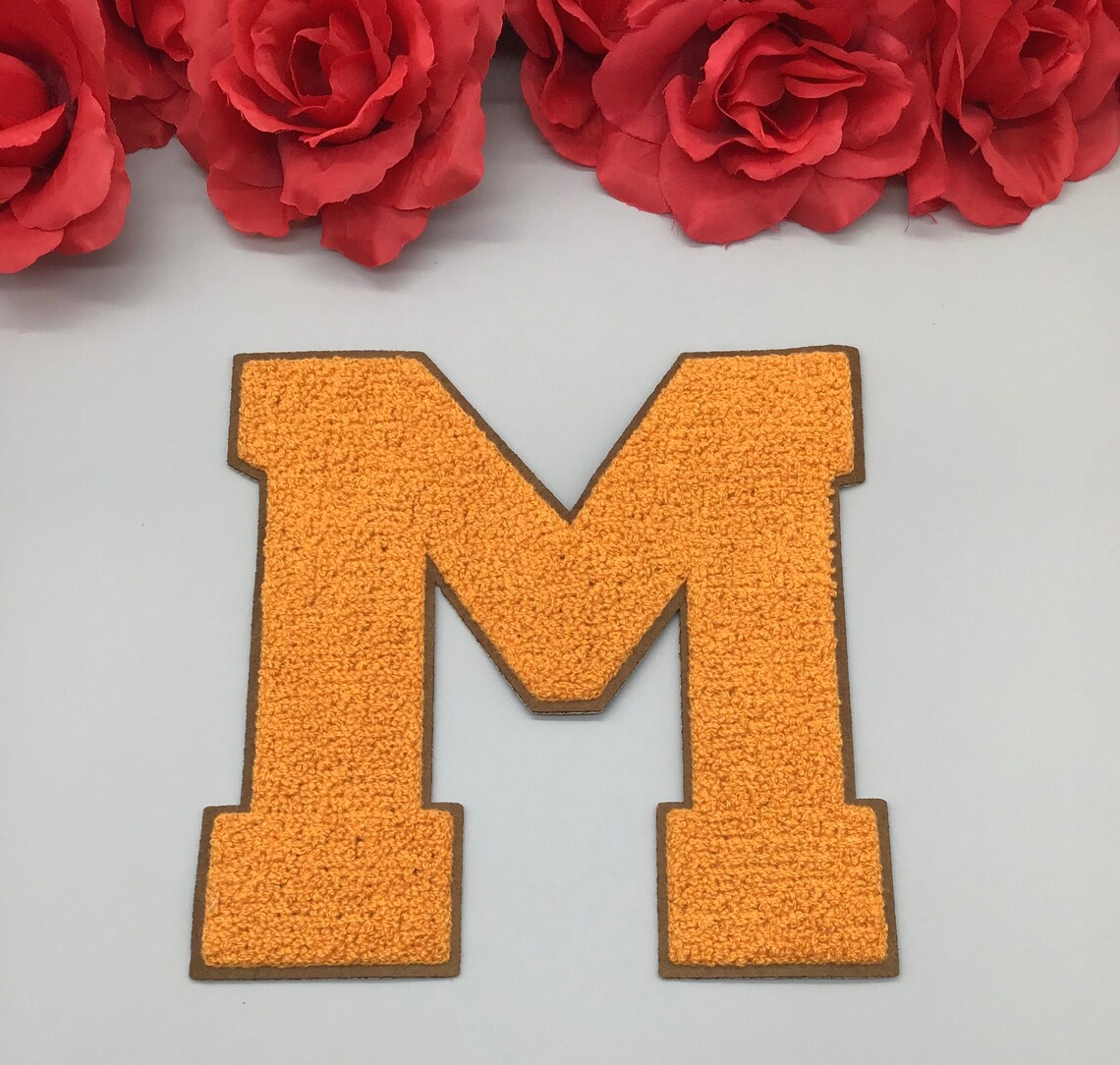 8.5 Large Chenille Letter M Patch Initial M Patch Sew On Etsy