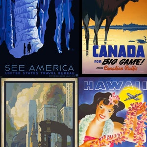 Download 53 Vintage Travel Posters For International Countries In Svg Etsy PSD Mockup Templates