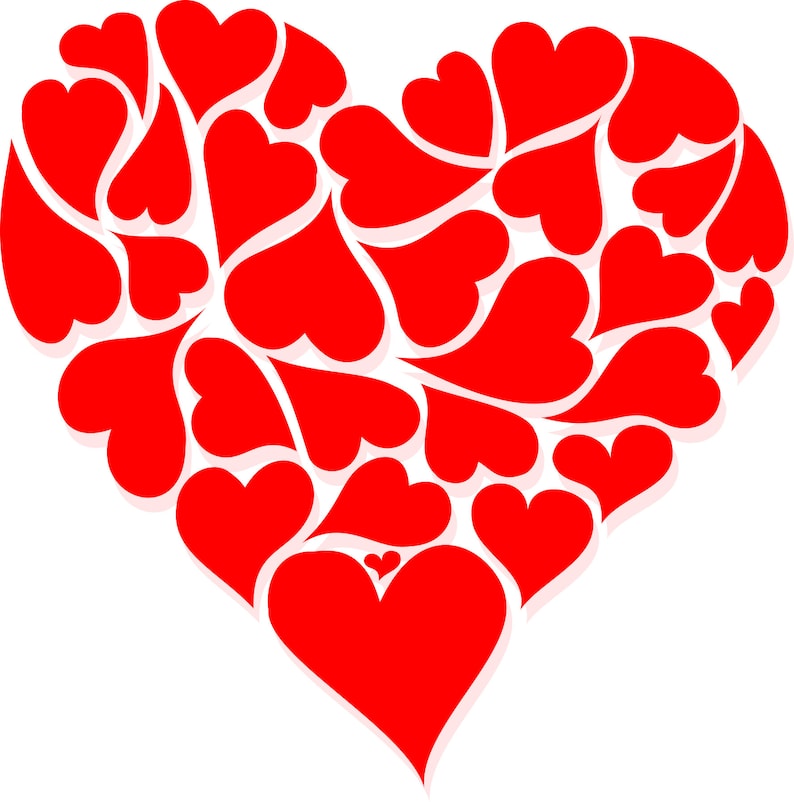 Giorno di San Valentino cuori Clipart in SVG EPS PNG immagine 1